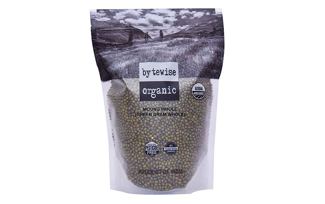Bytewise Organic Moong Whole (Green Gram Whole)   Pack  500 grams